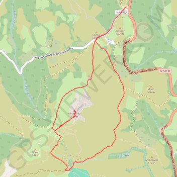 Itinéraire Rando alkurruntz navarre espagne, distance, dénivelé, altitude, carte, profil, trace GPS