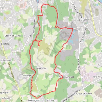 Itinéraire Les traouïero, distance, dénivelé, altitude, carte, profil, trace GPS