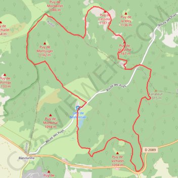 Itinéraire Départ, distance, dénivelé, altitude, carte, profil, trace GPS