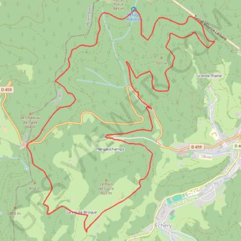 Itinéraire Val d'Argent - Le Circuit du Robinot, distance, dénivelé, altitude, carte, profil, trace GPS