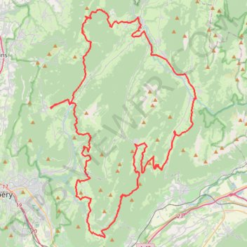 Itinéraire Boucle Bauges, distance, dénivelé, altitude, carte, profil, trace GPS