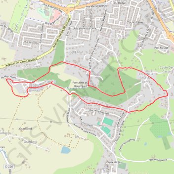 Itinéraire Pujols, parmi les plus beaux villages de France - Pays de la vallée du Lot, distance, dénivelé, altitude, carte, profil, trace GPS