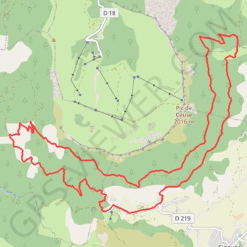 Itinéraire Forêt de Ceüse, distance, dénivelé, altitude, carte, profil, trace GPS