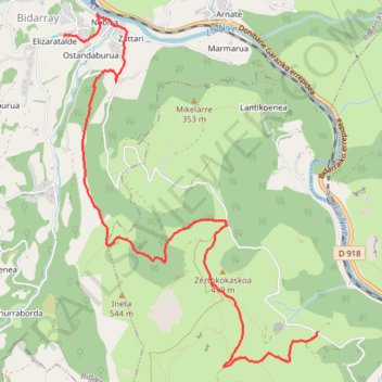 Itinéraire J1 VF départ, distance, dénivelé, altitude, carte, profil, trace GPS