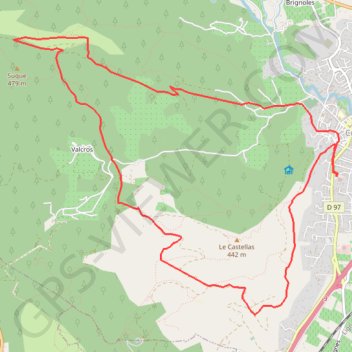 Itinéraire Les appiez à CUERS, distance, dénivelé, altitude, carte, profil, trace GPS