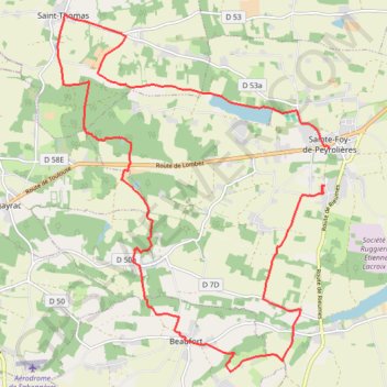 Itinéraire Saint Thomas, Beaufort, distance, dénivelé, altitude, carte, profil, trace GPS