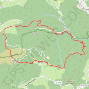 Itinéraire TOUR DE BRISON ARDECHE TERRE, distance, dénivelé, altitude, carte, profil, trace GPS