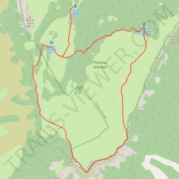 Itinéraire [Itinéraire] Plateau d'Ambel et la Tête de la Dame, distance, dénivelé, altitude, carte, profil, trace GPS
