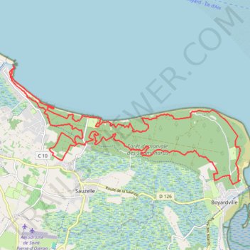 Itinéraire Trail ile d'oléron, distance, dénivelé, altitude, carte, profil, trace GPS