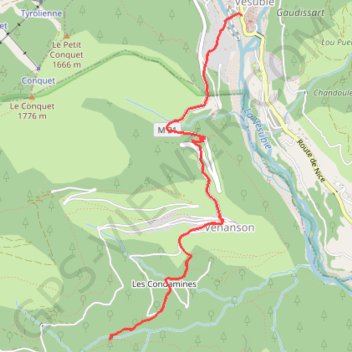 Itinéraire Gr B Saint Martin Vésubie - Venanson, distance, dénivelé, altitude, carte, profil, trace GPS