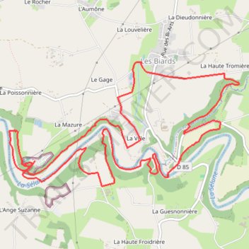 Itinéraire 3 - Trail des Biards 12.5 km, distance, dénivelé, altitude, carte, profil, trace GPS