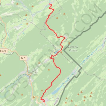 Itinéraire trace_6EJ Foncine Ht Les Rousses, distance, dénivelé, altitude, carte, profil, trace GPS