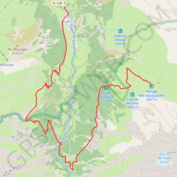 Itinéraire [Itinéraire] Etape 3 : du Refuge des Espuguettes à Gavarnie, distance, dénivelé, altitude, carte, profil, trace GPS