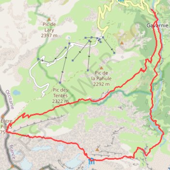 Itinéraire Sarradets, distance, dénivelé, altitude, carte, profil, trace GPS