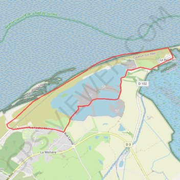Itinéraire Le Hourdel, distance, dénivelé, altitude, carte, profil, trace GPS