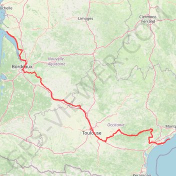 Itinéraire Sète (34200), Hérault, Occitanie, France > Royan (17200), Charente-Maritime, Nouvelle-Aquitaine, France, distance, dénivelé, altitude, carte, profil, trace GPS