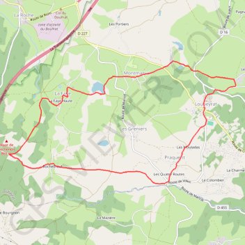 Itinéraire Marche à Loubeyrat, distance, dénivelé, altitude, carte, profil, trace GPS