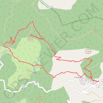 Itinéraire La Cime des Collettes, distance, dénivelé, altitude, carte, profil, trace GPS