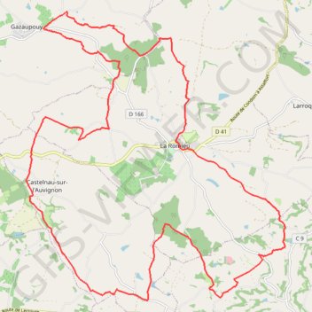 Itinéraire Vallons du Lectourois - La Romieu, distance, dénivelé, altitude, carte, profil, trace GPS