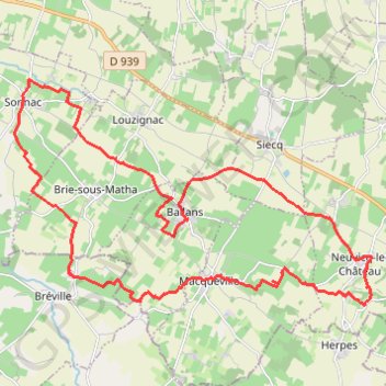 Itinéraire Ballands 32 KMS, distance, dénivelé, altitude, carte, profil, trace GPS