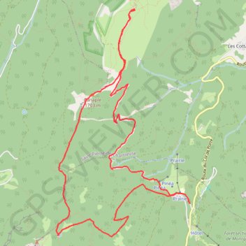Itinéraire Charmant Som depuis le col de Porte, distance, dénivelé, altitude, carte, profil, trace GPS