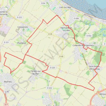 Itinéraire Autour de Mathieu, distance, dénivelé, altitude, carte, profil, trace GPS