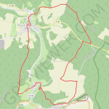 Itinéraire Asnière-sous-Bois - Chamoux, distance, dénivelé, altitude, carte, profil, trace GPS