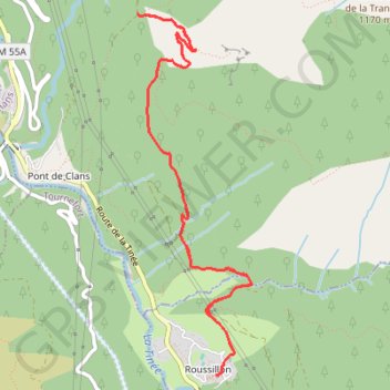 Itinéraire Roussillon, distance, dénivelé, altitude, carte, profil, trace GPS