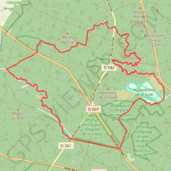 Itinéraire Fontainebleau La Solle, distance, dénivelé, altitude, carte, profil, trace GPS