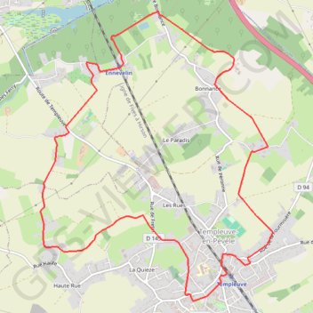Itinéraire Circuit du Moulin de Vertain_variante, distance, dénivelé, altitude, carte, profil, trace GPS