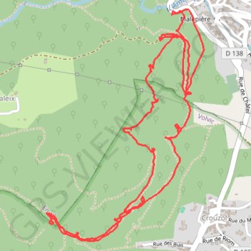 Itinéraire Circuit Géocaching d'Enval, distance, dénivelé, altitude, carte, profil, trace GPS