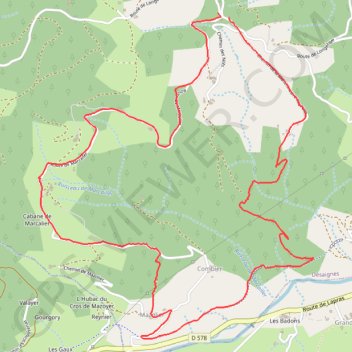 Itinéraire Randonnees desaignes, distance, dénivelé, altitude, carte, profil, trace GPS