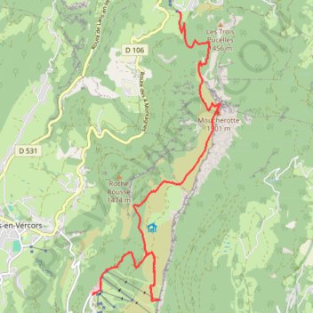 Itinéraire Le MOUCHEROTTE par le "Vertige des cimes", distance, dénivelé, altitude, carte, profil, trace GPS