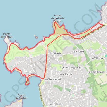 Itinéraire ST BRIAC-5-2019 :34, distance, dénivelé, altitude, carte, profil, trace GPS