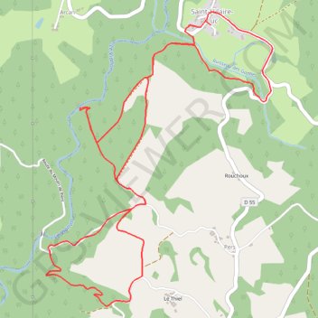 Itinéraire Au fil de l'eau - Saint-Hilaire-Luc - Pays de Haute Corrèze, distance, dénivelé, altitude, carte, profil, trace GPS