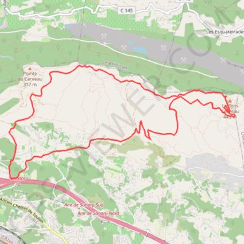 Itinéraire Massif du gros cerveau, distance, dénivelé, altitude, carte, profil, trace GPS
