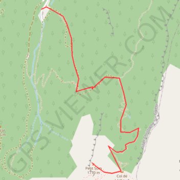 Itinéraire Petit Som depuis la Ruchère, distance, dénivelé, altitude, carte, profil, trace GPS