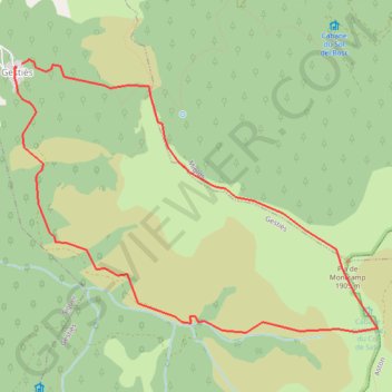 Itinéraire Pla de Montcamp, distance, dénivelé, altitude, carte, profil, trace GPS