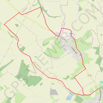 Itinéraire Le Tortillard - Beauquesne, distance, dénivelé, altitude, carte, profil, trace GPS