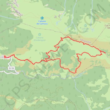 Itinéraire Col de Sonères depuis Ardengost, distance, dénivelé, altitude, carte, profil, trace GPS