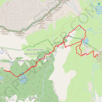 Itinéraire Pointe noire de pormenaz, distance, dénivelé, altitude, carte, profil, trace GPS