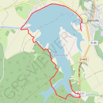 Itinéraire Lac d'Amance, distance, dénivelé, altitude, carte, profil, trace GPS