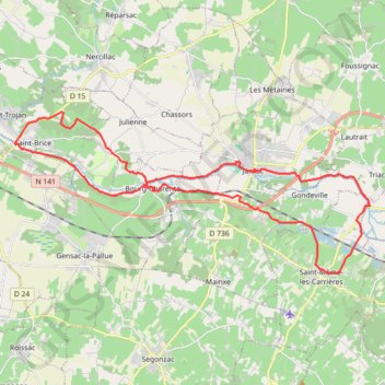 Itinéraire st brice, distance, dénivelé, altitude, carte, profil, trace GPS