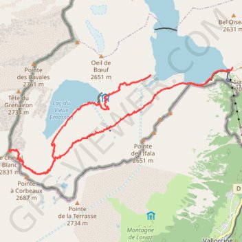 Itinéraire Cheval Blanc, distance, dénivelé, altitude, carte, profil, trace GPS