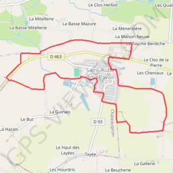 Itinéraire Les chemins du Pavail - Saint-Aubin-du-Pavail, distance, dénivelé, altitude, carte, profil, trace GPS