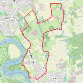 Itinéraire Moerzeke 6,8k, distance, dénivelé, altitude, carte, profil, trace GPS