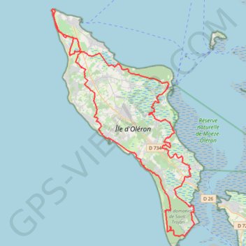 Itinéraire Le tour de l'île d'Oléron, distance, dénivelé, altitude, carte, profil, trace GPS