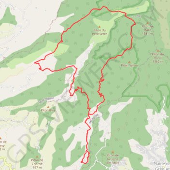 Itinéraire RandoPitons.re #1229 - Une boucle du Relais de Petite Île à la Mare, distance, dénivelé, altitude, carte, profil, trace GPS