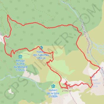 Itinéraire La Pointe de la Sitre, distance, dénivelé, altitude, carte, profil, trace GPS