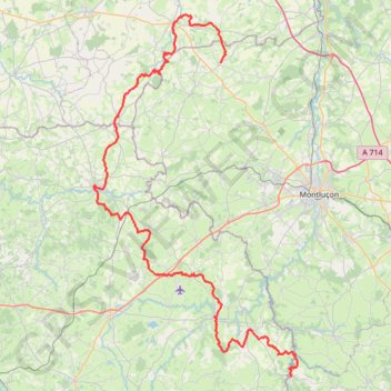 Itinéraire GR41 De Saint Désiré (Allier) à Château-sur-Cher (Puy-de-Dôme), distance, dénivelé, altitude, carte, profil, trace GPS
